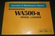 KOMATSU WA500-1L WHEEL LOADER OPERATION & MAINTENANCE MANUAL S/N A20051-UP