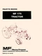 Massey Ferguson MF-175 MF175 Gas and Diesel Tractor Parts List Book Manual