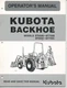 2000 -Kubota- BT650B BT750B BT650C Backhoe Tractor Operators Service Manual