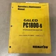 Komatsu PC1800-6 OPERATION & MAINTENANCE MANUAL EXCAVATOR HYDRAULIC GUIDE BOOK