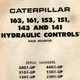 c.1970 Caterpillar 141 151 161 Hydraulic Controls Operation Maintenance Manual