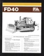 FIATALLIS FD40 TRACTOR 4 PAGE SPECIFICATIONS BROCHURE 5/1982
