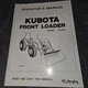 Kubota Front Loader Model LA1153 Operator's Manual Part # 1AIABCFAP0040