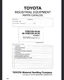 Toyota 30-7FBCU35, 30-7FBCU45, 30-7FBCU55 Forklift Parts Catalog Manual PDF