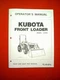 KUBOTA TRACTOR FRONT LOADER MODEL # LA403  OWNER OPERATOR'S MANUAL