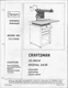 1975 Craftsman 113.23100  10" Radial Arm Saw (Feb 1975) Instructions