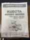 Kubota Rotary Mower  RC44-G17 RC44-G17&ndash;S RC48-G20 RC48-G20-S RC54-G20 RC60-G20