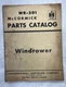 International McCormick Windrower Parts Catalog WR-201