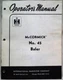 INTERNATIONAL HARVESTER MCCORMICK NO.45 BALER OWNERS MANUAL 1979 VINTAGE FARMING