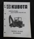 1970s KUBOTA B6000 TRACTOR "M-1068 BACKHOE" OPERATORS PARTS CATALOG MANUAL