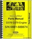 Caterpillar D379 G379 Engine S/N 68B1-68B674 Parts Manual Catalog