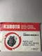 Kubota Diesel Engine Model D850-BWS-1 Parts List April 1982