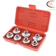 Oil Filter Paper Cartridge Housing Cap Wrench Socket Tool Kit 3/8" 7 Pieces
