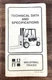 Hyster Industrial Trucks Forklift Technical Data And Specifications Manual Book