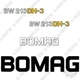 Fits Bomag BW213 DH-3  Decal Kit Roller Equipment Decals - 7 YEAR VINYL
