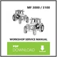 MASSEY FERGUSON MF 3070 Workshop Manual Service Repair Instructions EN