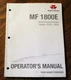 Massey Ferguson MF 1840E  1835E 1800E Ser Compact Tractor Operators Manual 2020