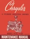 Chrysler 6 Cylinder H-170, H-225 Engines 1963 Shop Manual - Paper Book