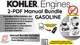 KOHLER AEGIS LV680 ENGINE MANUAL OWNERS PARTS PDF ON USB