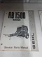 Original Gehl Service/Parts Manual For A RB1500 And RB1500A Round Baler