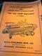 ALLIS CHALMERS 66 ALL CROP HARVESTER B SERIES OPERATORS & PARTS ILLUS.MANUAL