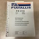 Fiat Allis FX210/LC EXCAVATOR PARTS MANUAL CATALOG BOOK LIST GUIDE pn 60323005