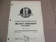 I&T MF-36 Massey Ferguson Tractor Repair Shop Manual Service Model MF-285 / 285