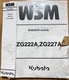 Kubota ZG222A ZG227A Mower Workshop Service Manual Authentic Unused