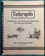 CEDARAPIDS BSF-2H ASPHALT PAVER OPERATION & MAINTENANCE MANUAL BOOK