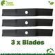 3x Mower Blades For 46" Murray 46379x 46400A 46400x 46401x 46403x 46404x 46567x