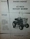 Sears 42" Lawn Mower Implement Garden Tractor Owner & Part Manual 917.253150