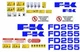 Fiat Kobelco FD255 adhesive decals, Complete kit