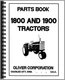 Oliver 1800 1900 Tractor Parts Manual Catalog