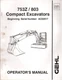 Gehl 753Z/803 Compact Excavator Operator's Manual