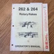 Gehl 262 & 264 ROTARY HAY RAKES OPERATOR&rsquo;S MANUAL OPERATION GUIDE BOOK pn 906371