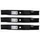 3 Pk Blades for Kubota Mower 54" K5617-34330 ZG23 Z125E Z125S ZG127 ZG2354 ZG