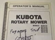 Kubota Rotary Mower Models RC60-25, RC72-25, RC72-28 Operator's Manual