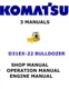 KOMATSU D31EX-22 BULLDOZER OPERATION & MAINTENANCE SERVICE ENGINE MANUAL PDF