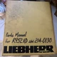 LIEBHERR R-952 HD HYDRAULIC CRAWLER EXCAVATOR PARTS MANUAL BOOK CATALOG