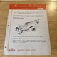 1961 J.I Case Service Bulletin Models W3 Wheel  420B, 420C Crawler Backhoes