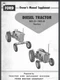 Ford Diesel Tractor 801-D  901-D Series Owner's Manual Supplement year 1958