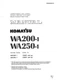 Komatsu WA200-1, WA250-1 Wheel Loader Repair Shop Service Manual Workshop Book