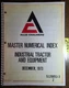 Allis-Chalmers Master Numerical Index Industrial Tractor & Equip 5120053-3 12/73