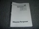 Massey Ferguson Perkins A3.152 Diesel Engine Operator Instruction Manual