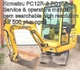 Komatsu Excavator PC12R-8 PC15R-8 Digital Factory SM Computer CD !!