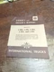 International L 180 181 182 183 184 Owners Drivers Manual Original Book
