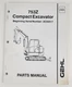 Gehl 753Z Compact Excavator Parts Manual Form No. 918075