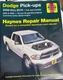 Haynes Repair Manual Dodge Full-Size Pick-ups 2wd 4wd V6 V8 Cummins 2009-2018