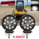 Fit CAT Skid loader 299D2 XHP 262D3 299D3 257D3 4'' Spot LED work Lamp Assembly