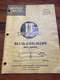 Allis-Chalmers shop manual B C CA G RC WC WD WD45 WD45 diesel & WF